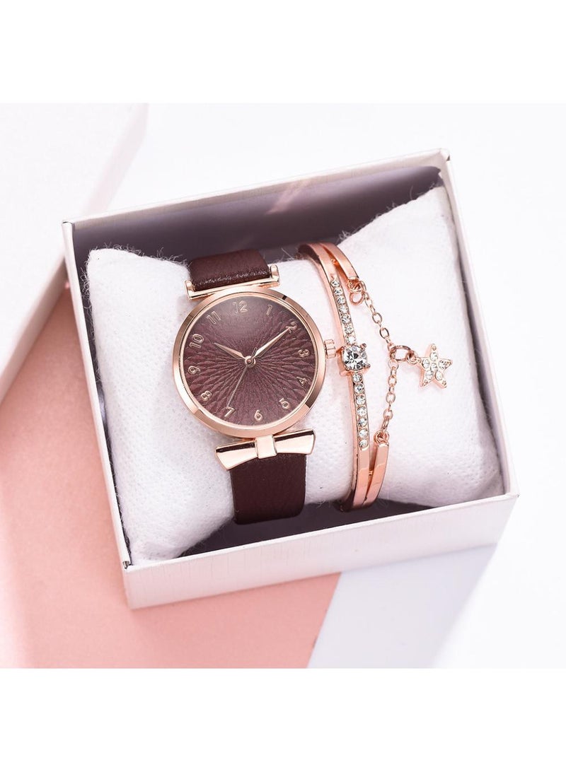 Y&D Women's Fashion Watch With Personality Fashion Bracelet Two Piece Set - Image 2