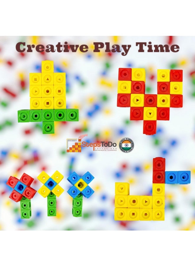 ستيبس تو دو مجموعة أنشطة مكعبات متشابكة إبداعية من ستيبس تو دو. مجموعة أنشطة تعليمية "ابنِ وتعلم". أداة تعليمية للرياضيات. تتضمن 240 مكعبًا، 240 لوحة وجه، 20 سجادة أنشطة، شبكة واحدة، دليل المستخدم. - Image 5