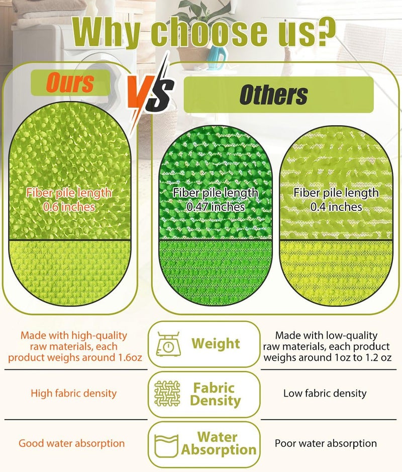 Hoapavi 6 Pack Reusable Microfiber Mop Pads Compatible with Swiffer Sweeper Mop, Washable Wet Mopping Pad Refills and Dry Sweeping Cloths for Hardwood, Vinyl, Tile, Laminate, and Multi-Surface Cleaning - Image 2