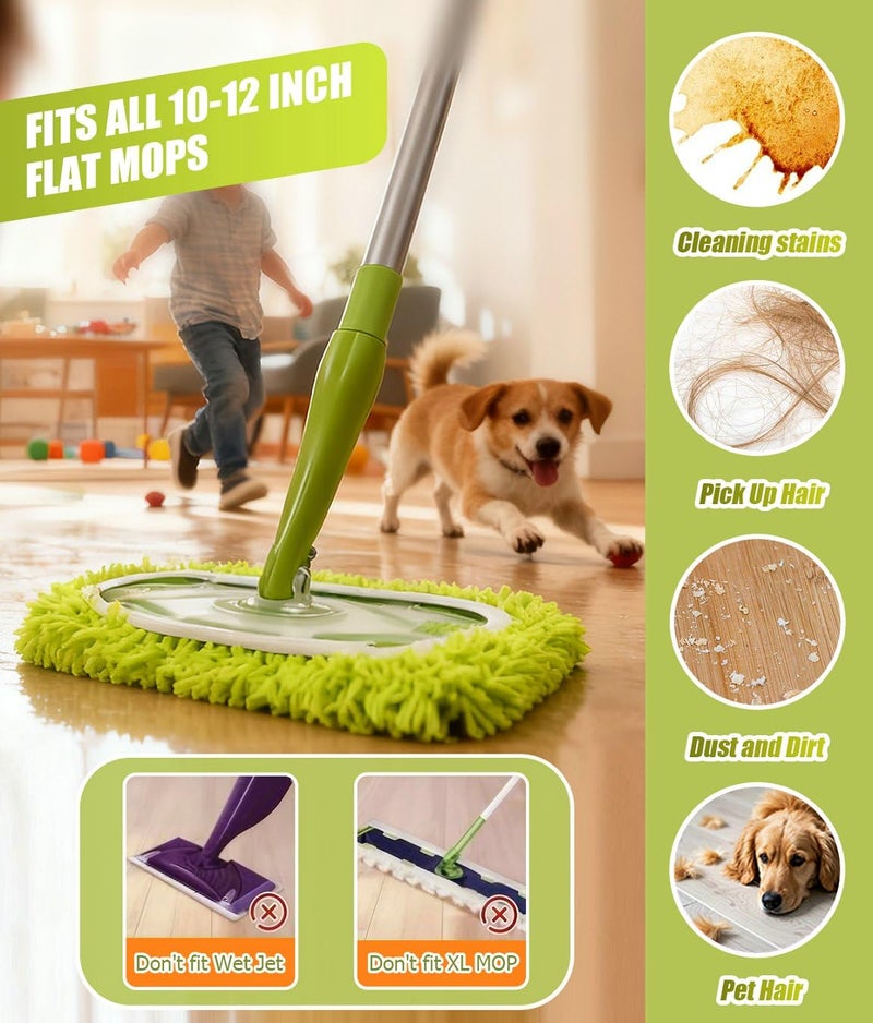 Hoapavi 6 Pack Reusable Microfiber Mop Pads Compatible with Swiffer Sweeper Mop, Washable Wet Mopping Pad Refills and Dry Sweeping Cloths for Hardwood, Vinyl, Tile, Laminate, and Multi-Surface Cleaning - Image 4