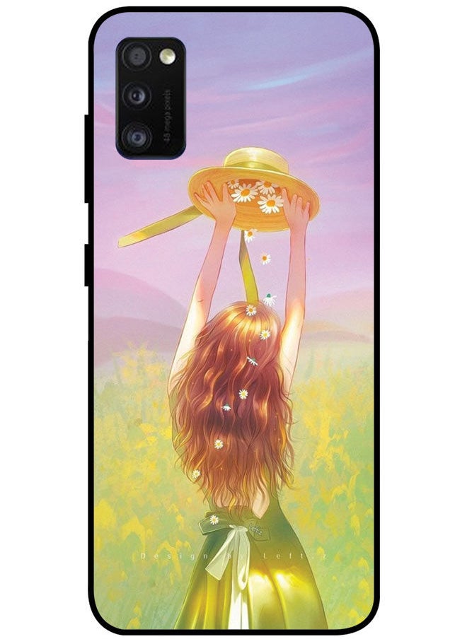 EYE CATCH Protective Case Cover For Samsung Galaxy A41 Smart Series Printed Protective Case Cover for Samsung A41 Girl  - Image 1