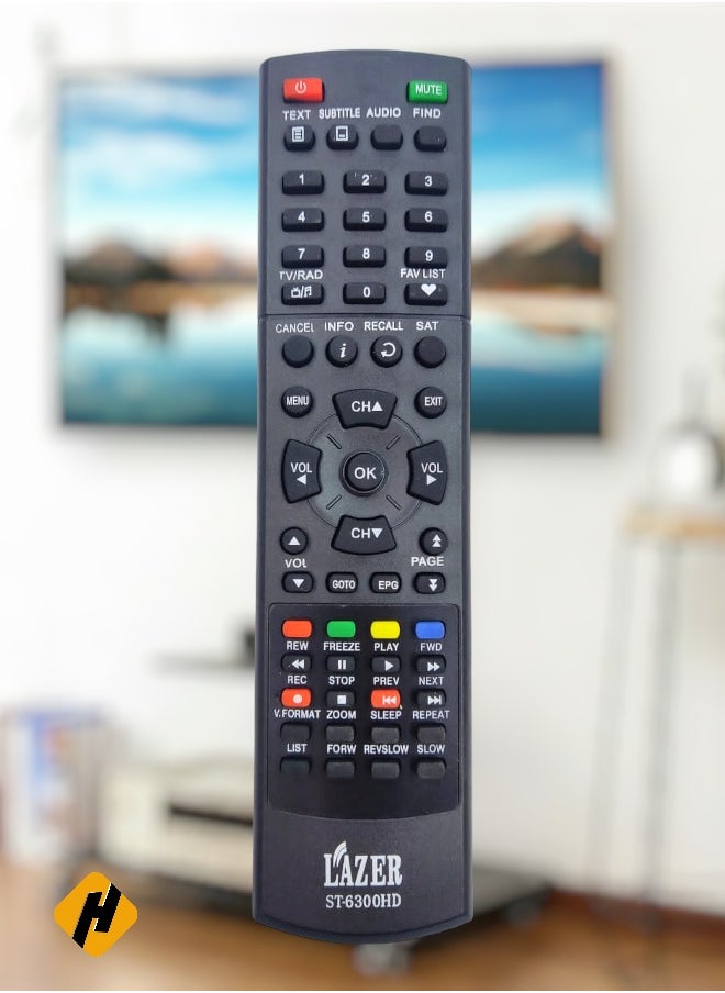 HuHa - LAZER ST-6300HD Receiver Remote Control Black - Image 1