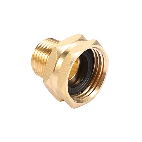 Kbrotech Brass Garden Hose Adapter, 3/4' GHT Female x 1/2' NPT Male Connector, 2pcs - Image 5