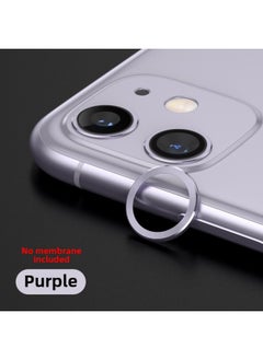 Suitable For Apple 13 Lens Film Glass For iphone11 Promax Eagle Eye Protector 12mini Rear Camera Film-Color:Single Circle [Purple]]-Size:12Pro Single-grain Package