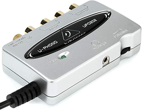 behringer واجهة صوتية USB عالية الجودة Behringer U-Phono Ufo202 مع مضخم صوت مدمج وحزمة برامج ضخمة لتحويل أشرطةك وسجلات الفينيل إلى الرقمية - Image 2