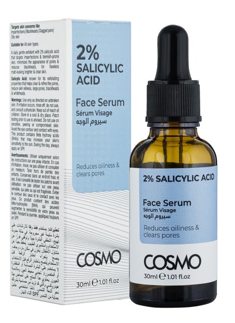 2% Salicylic Acid Face Serum Reduce Oilness And Clear Pores 30 Ml