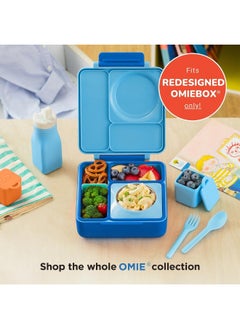 OMIE Omie OmieBox Reusable Silicone Water Bottle - 8.7 oz, Straw Top, BPA-Free & Phthalate-Free, Leak-Proof (Blue)  - Image 5