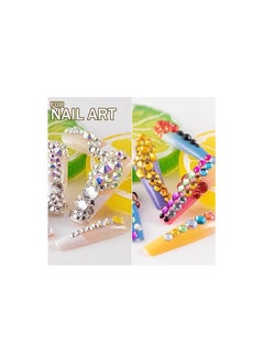 ORiTi Flatback Rhinestones 4520 Pcs Colorful Nail Art Rhinestones Flatback Crystal Colorful+AB+Transparent White Rhinestone with Picker Pencil and Tweezer For Nail Art and Decoration  - Image 4