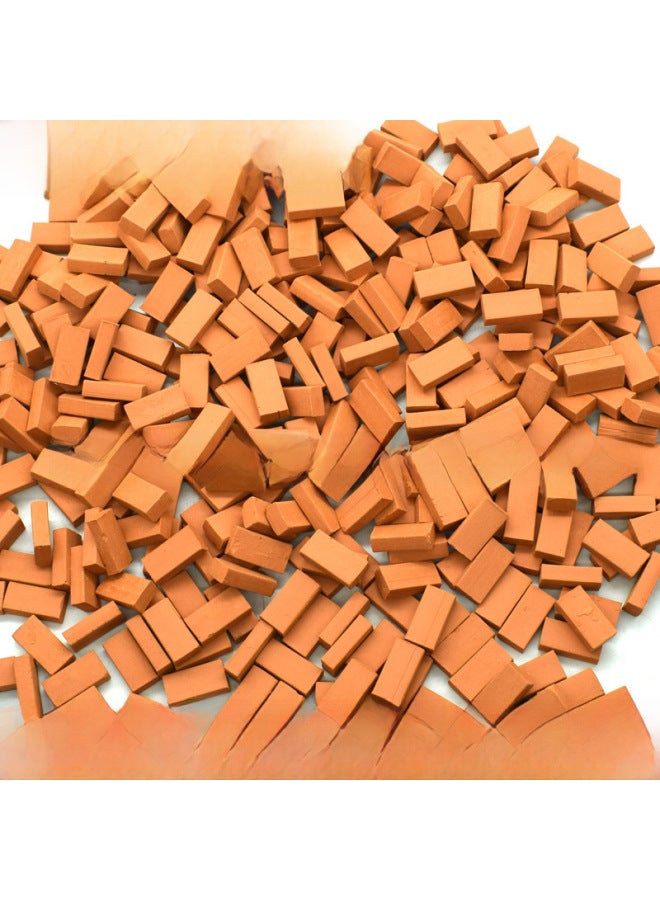 1 To 16 Model Brick Mini Simulation Small Red Brick Handmade DIY Micro Landscape Sand Table Building House Material Toy-Color:1 To 12 Five-sided Red Brick (1 Grain)  - Image 2