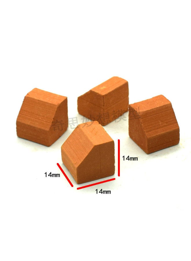 1 To 16 Model Brick Mini Simulation Small Red Brick Handmade DIY Micro Landscape Sand Table Building House Material Toy-Color:1 To 12 Five-sided Red Brick (1 Grain)  - Image 1