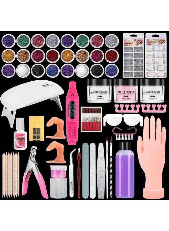 Deciniee Practice Hand For Acrylic Nails Kit, Fake Hand For Nail Practice Mannequin Hand, Nail Training Finger Kit Set Professional Acrylic With Everything, Nail Starter Kit For Beginners With Drill Uv Light - Image 1