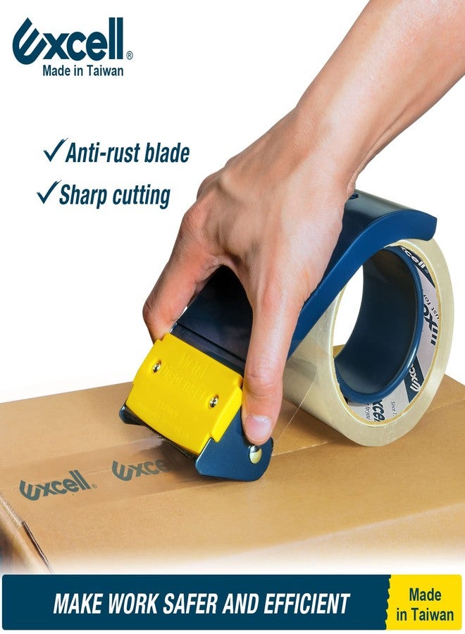 Excell ET-366 3" Wide Handheld Tape Dispenser with Durable Metal Construction, for Packaging, Transportation, Moving and Box Sealing Carton - Image 5