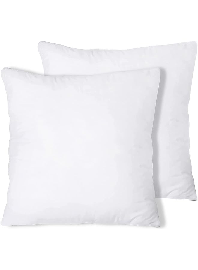 IAF Of 2) Cushions Throw Pillow Inserts(45 X 45cm) Hollowfibre square WHTE(18'x18') for Chair Bed Couch Car etc. - Image 1
