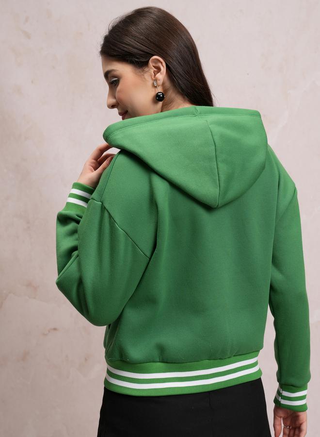 Tokyo Talkies Embroidered Hooded Varsity Jacket - Image 3