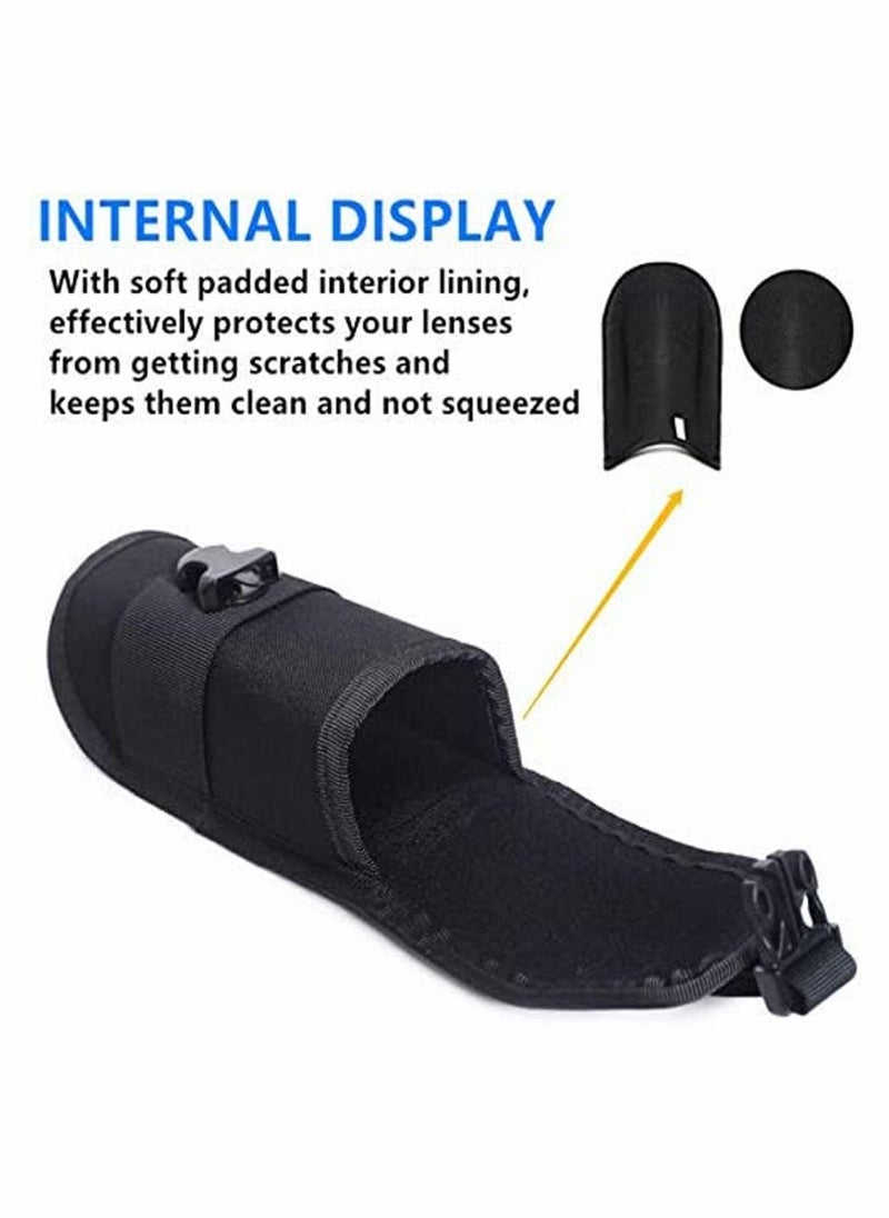 Generic Glasses Pouch Outdoor Durable Tactical Sunglasses Case Portable Style Shockproof Flashlight with Buckle  - Image 2