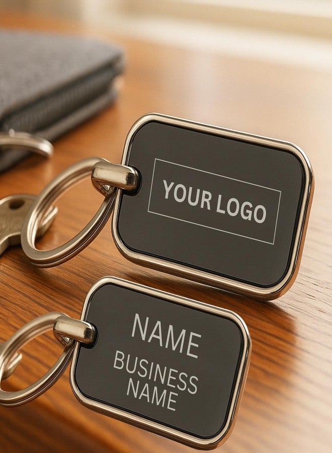 tinydabba Custom Engraved Metal Keychain - Personalized Laser Engraving with Logo or Name, Premium Durable Stainless Steel Key Ring for Corporate Gifts, Promotions & Personal Use - Image 2