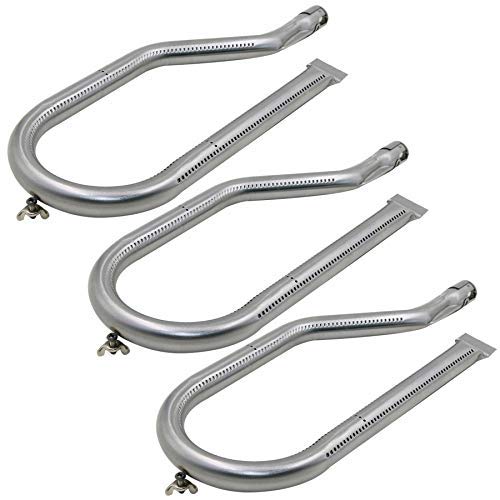 Hisencn Stainless Steel Gas Grill Burner Replacement BBQ Tube Pipe Burner Parts for Costco Kirkland 7200011 7200108 7200021 Nexgrill Virco Classic Models 16 12 inch x 6 18 inchSet of 3
