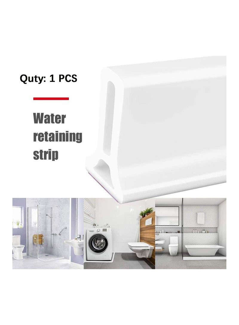 Excefore حاجز مياه قابل للطي، حاجز دش ذاتي اللصق، سدادة مياه للحمام والمطبخ، نظام الاحتفاظ بالمياه المنزلية، شريط مانع تسرب تدفق المياه المقاوم للماء، عبوة واحدة - Image 3