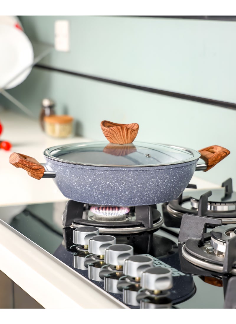 DELCASA Delcasa 28 cm Aluminum Wokpan with Nonstick Granite Coating DC3334  - Image 4