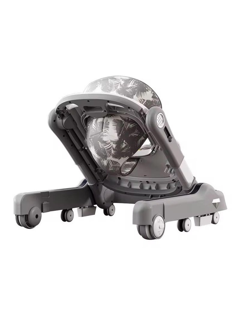 امبريلا مشاية أطفال متعددة الوظائف 4 في 1 مع باسكت بول-رمادي - Image 2