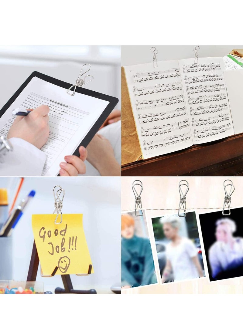 100 قطعة مشابك غسيل من الفولاذ المقاوم للصدأ متعددة الاستخدامات لتثبيت الملابس وأكياس الوجبات الخفيفة - Image 5