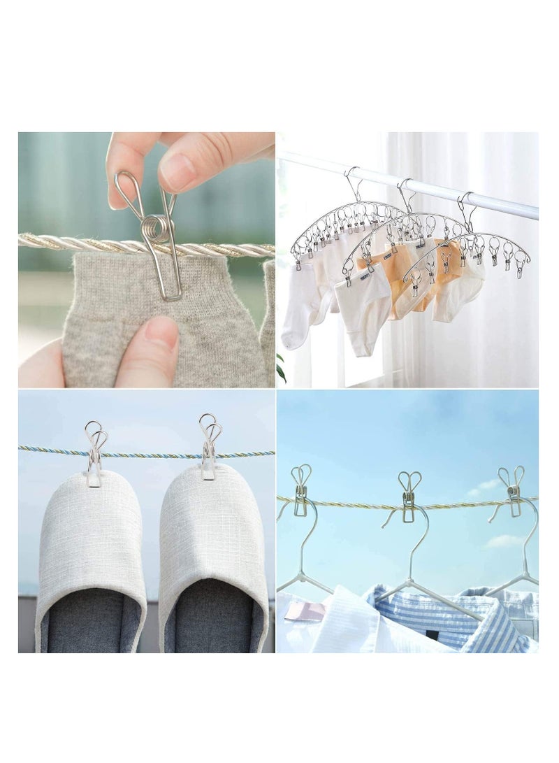 100 قطعة مشابك غسيل من الفولاذ المقاوم للصدأ متعددة الاستخدامات لتثبيت الملابس وأكياس الوجبات الخفيفة - Image 4