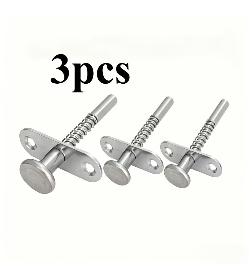3 Pack Spring Lock Flat Pin Hinge Durable Metal Industrial Hardware for Cabinet Doors Home Office - Image 1