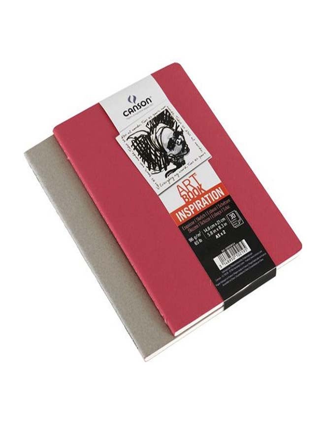 Canson ART BOOK Inspiration-Red+Grey-A5-96g-30paper