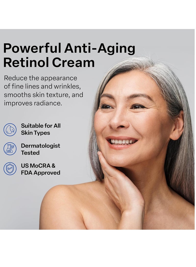A313 French Pharmacy Vitamin A (Retinoids) Lightweight Face Cream for Anti-Aging, Reduce Wrinkles, Prevents Acne Breakouts, and Hyperpigmentation - Skincare for Smooth, Radiant Skin - 50g Cream - Image 2