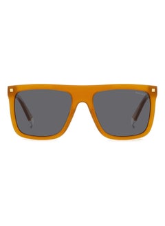 Polaroid Men's Polarized Rectangular Shape Acetate Sunglasses PLD 4166/S/X GREY 46 - Lens Size: 46.1 Mm - Yellow  - Image 3