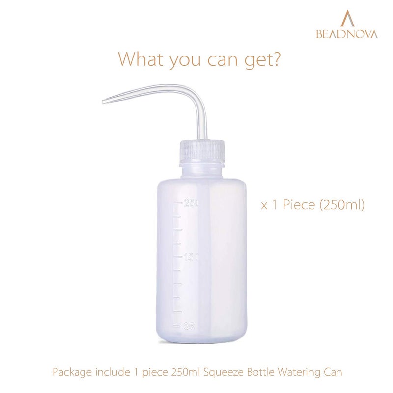 BEADNOVA Squeeze Bottle Plant Watering Bottle 250ml 8oz Small Wash Bottle Squeeze Plastic Small Watering Can for Indoor Plants Succulent Watering Can (1pc) - Image 3
