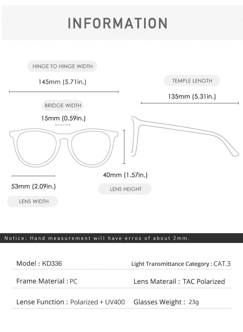 KDEAM UV400 Polarized Sunglasses for Men Women Outdoor Driving Sports Eyewear - Image 4