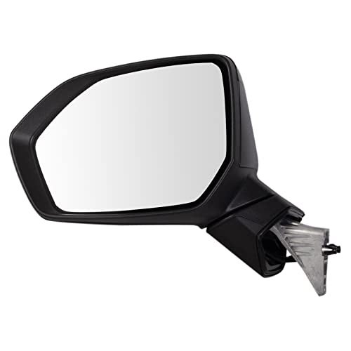 TRQ Driver Side Power Heated Mirror Smooth Black Paint to Match Compatible with 2020-2022 Hyundai Palisade HY1320275 - Image 1