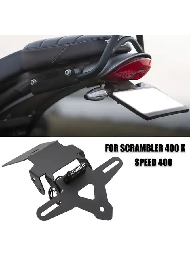 Fit For LED License Plate Bracket Compatible With 400X And Speed 400 Black No Logo - Image 3