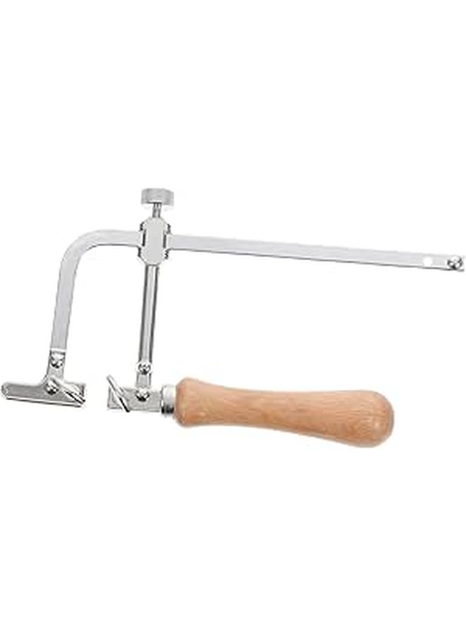 Adjustable Coping Saw with Wood Handle for Fine Woodworking and Craft Cutting - Image 1