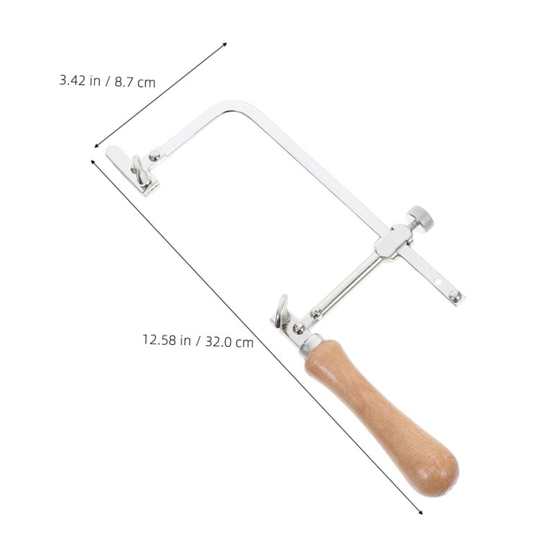 Adjustable Coping Saw with Wood Handle for Fine Woodworking and Craft Cutting - Image 3