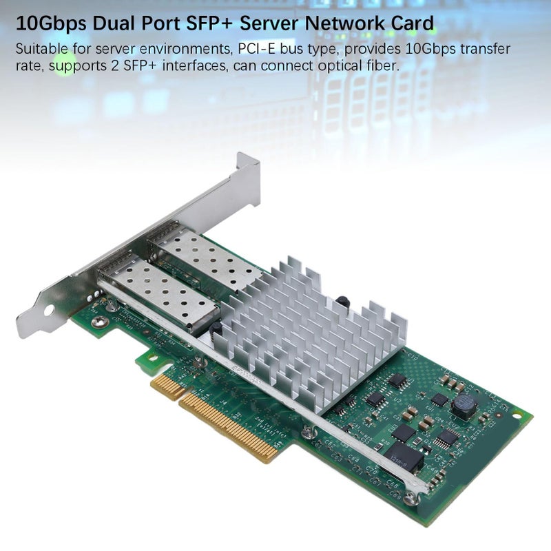 بطاقة شبكة مزدوجة المنفذ 10 جيجابت SFP بشريحة 82599 محول إيثرنت 10 جيجابت في الثانية X520DA2 - Image 3