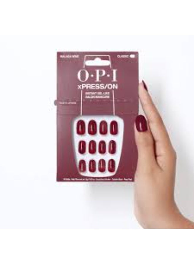 Opi xPress/On False Gel-Like Nails Color Malaga Wine x30 - Image 3