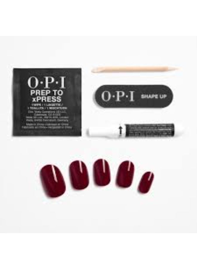 Opi xPress/On False Gel-Like Nails Color Malaga Wine x30 - Image 2