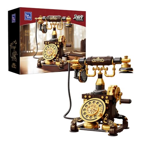 PANTASY Retro Phone Building Blocks Set for Adults, Vintage DIY Telephone Model Kit with Realistic Design, Creative Home Decor Gift, Ideal Gifts for Collectors & Hobbyists - Image 1