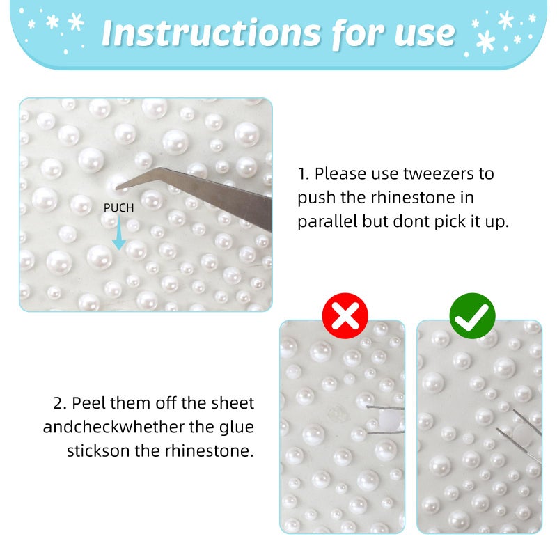 vivinin 1465P Face Gems, Self-Adhesive Hair Gems, 5 Different Types of Face Rhinestones, Face Gems Stick On for Face, Eyes, Body, Hair, Makeup, Festival Decorations, DIY Crafts - Image 5