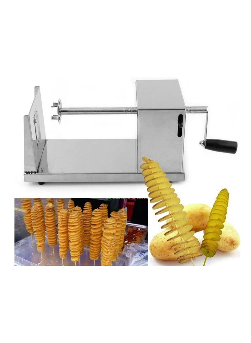 AMM Manual Stainless Steel Twisted Potato Slicer Spiral Vegetable Cutter French Fry - Image 3