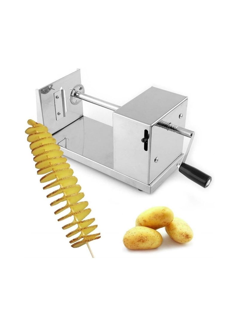 AMM Manual Stainless Steel Twisted Potato Slicer Spiral Vegetable Cutter French Fry - Image 1