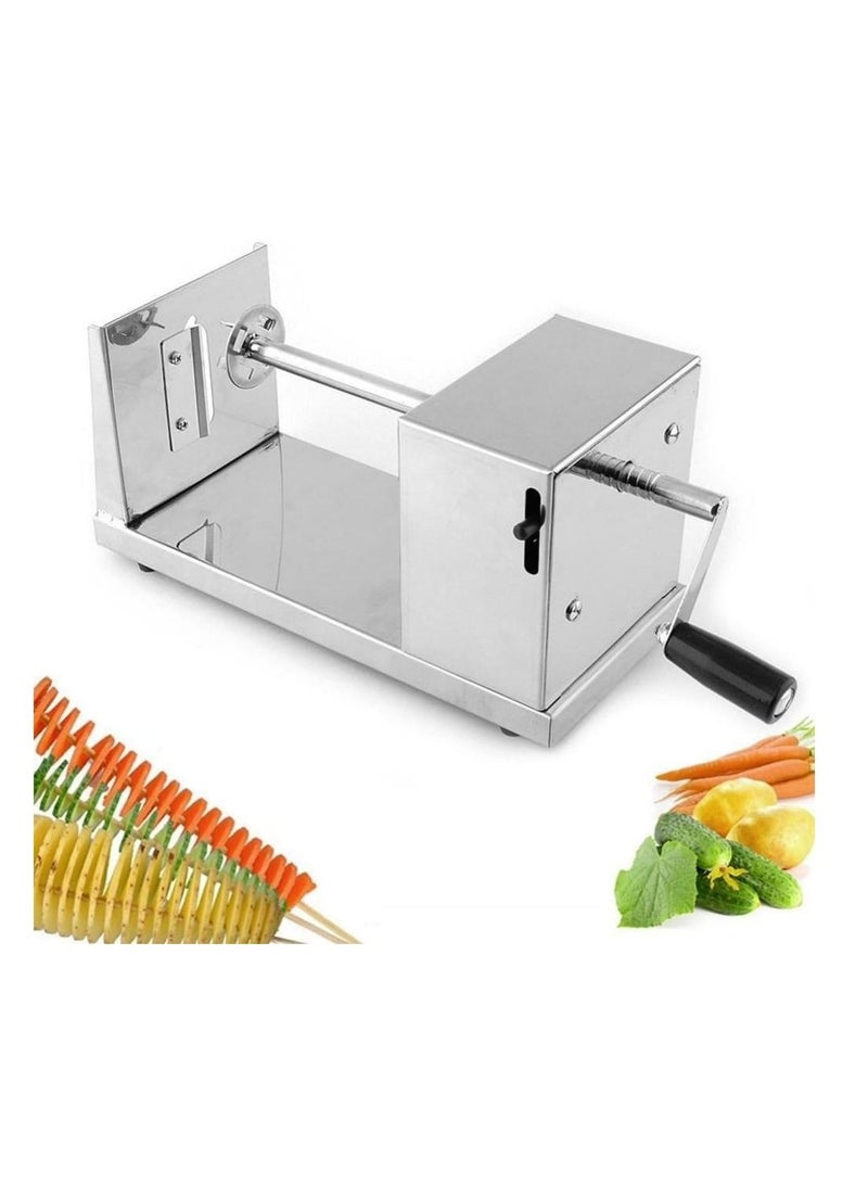 AMM Manual Stainless Steel Twisted Potato Slicer Spiral Vegetable Cutter French Fry - Image 2