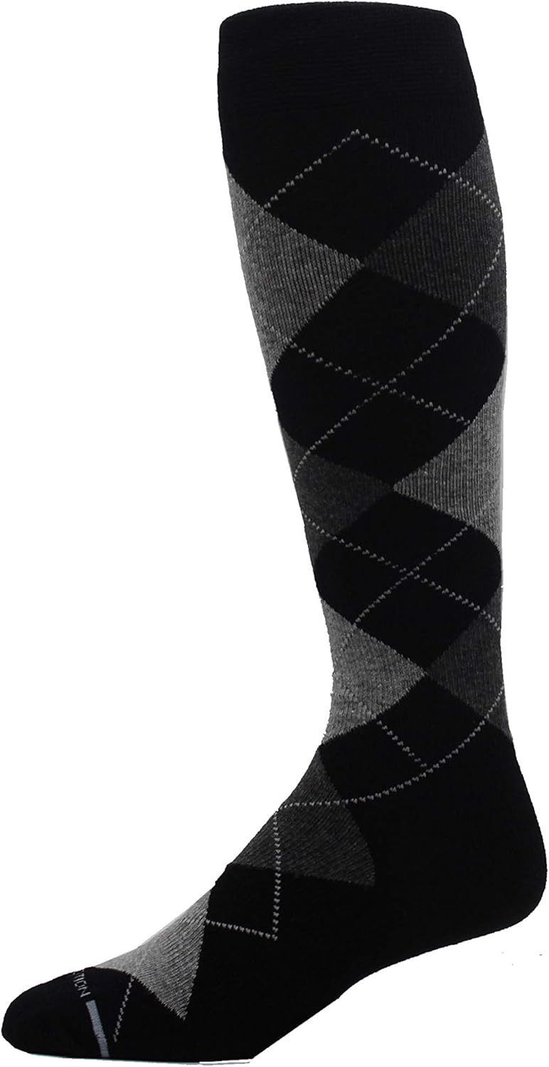 Dr Motion 4 Pairs Men's Athletic Traveler Graduated Compression Knee High Socks - Image 4