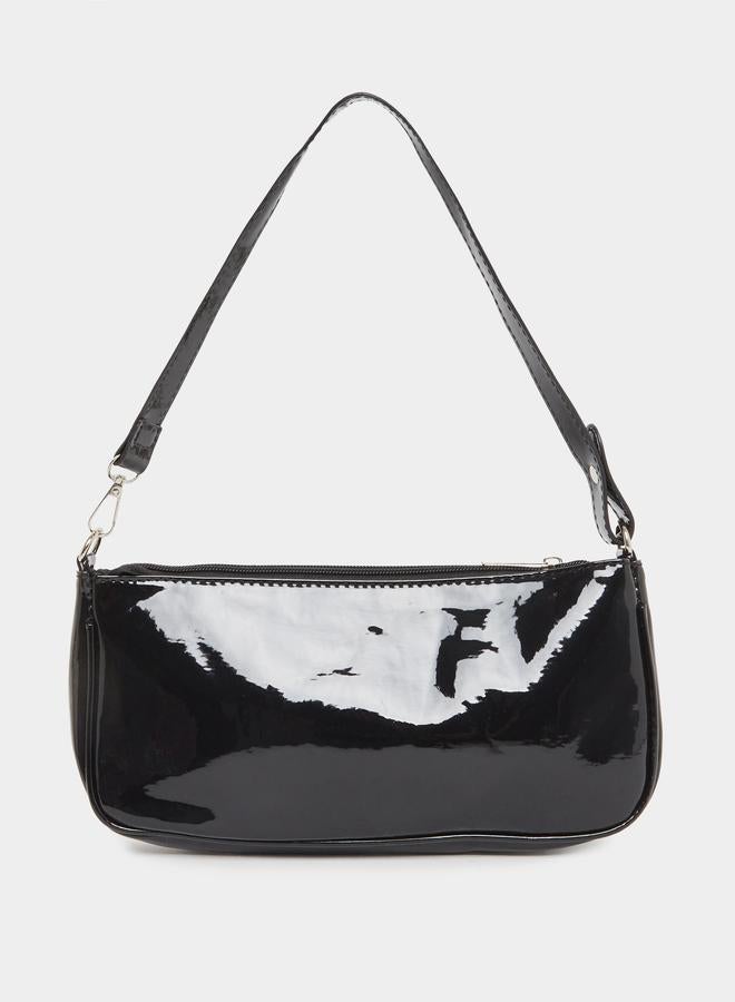 Styli Solid Shoulder Bag with Zip Closure - Image 2