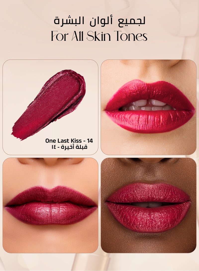 Oulac Metallic 3D Shine Wine Red Lipstick - Lightweight Hydrating Formula, High Impact Lip Color, Vegan & Gluten Free Beauty, Full Coverage Lip Makeup, 4.3g/0.15oz - 14 - Image 4
