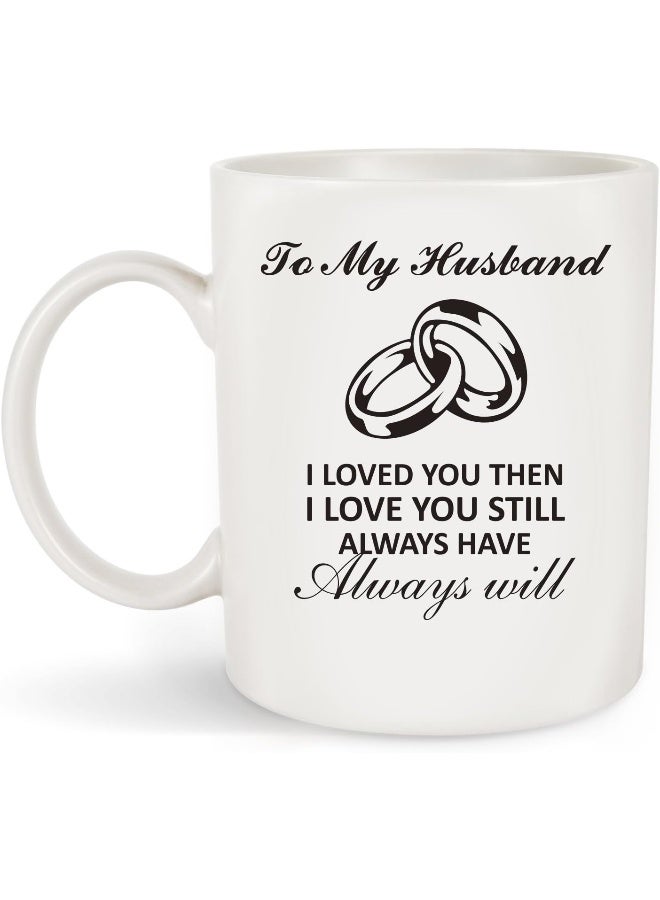 Spoil Your Wall اقتباس "إلى زوجي - أحبك" | هدية مثالية من Spoil Your Wall | 11 أونصة بيضاء - Image 2