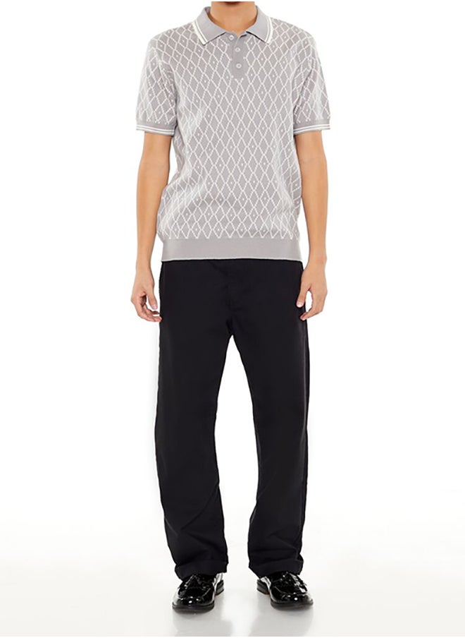 FOREVER 21 Geometric Sweater-Knit Polo Shirt  - Image 4