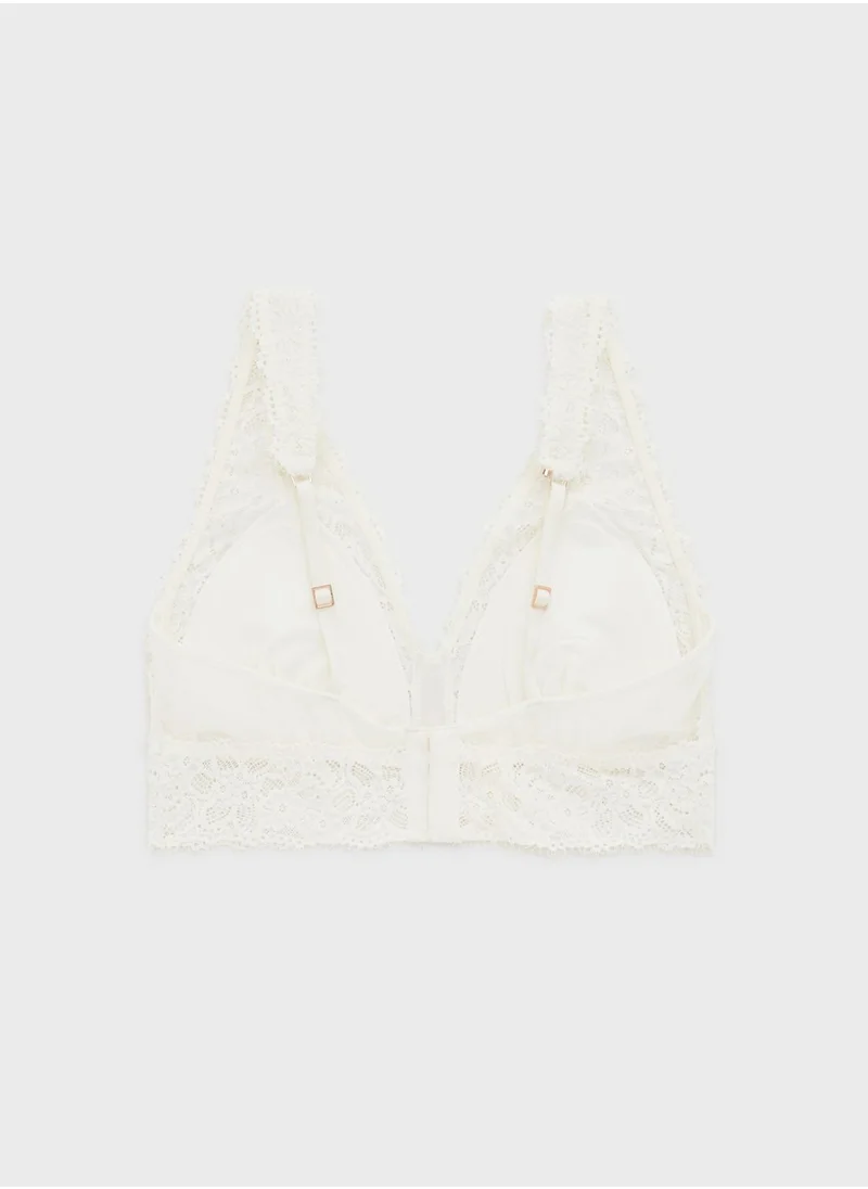 آري من امريكان ايجل Lace Detail Padded Plunge Bralette